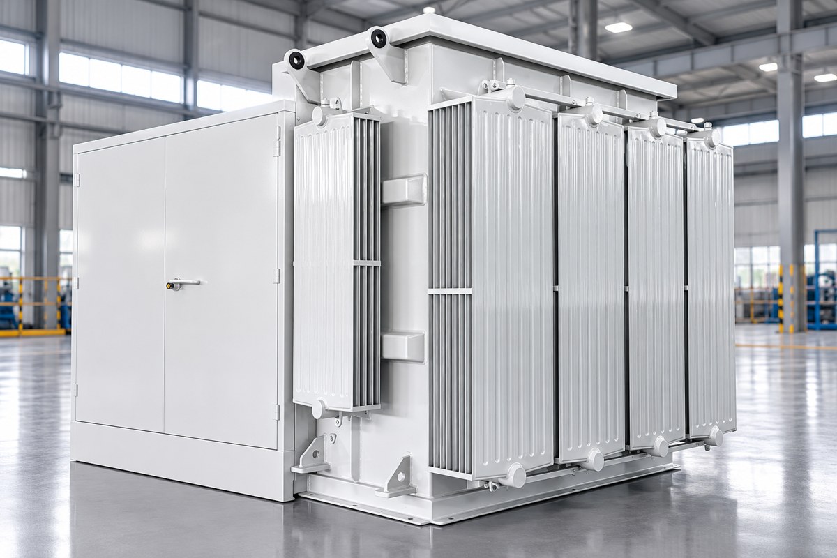 Transformer pad-mount pusat data 3750 kVA - unit siap